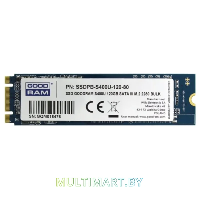 SSD диск GOODRAM S400U 120GB (SSDPR-S400U-120-80)